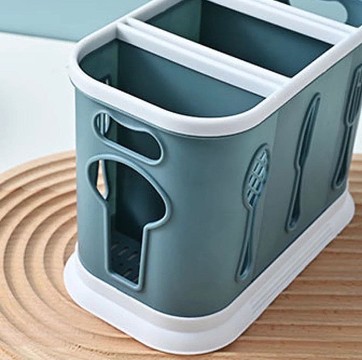 3 Compartment Large Capacity Lightweight Spoon And Chopsticks Holder, Multifunction Ventilation Safe Tableware Spoons Storage Holder, Plastic Chopsticks Cage Rack For Countertop 3 Compartment Large Capacity Lightweight Spoon And Chopsticks Holder, Multifunction Ventilation Safe Tableware Spoons Storage Holder, Plastic Chopsticks Cage Rack For Countertop